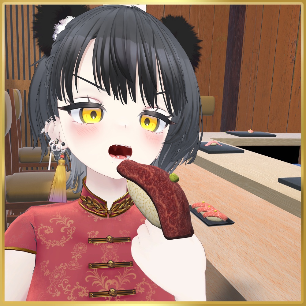 【VRChat想定】食べられる!肉寿司ギミック