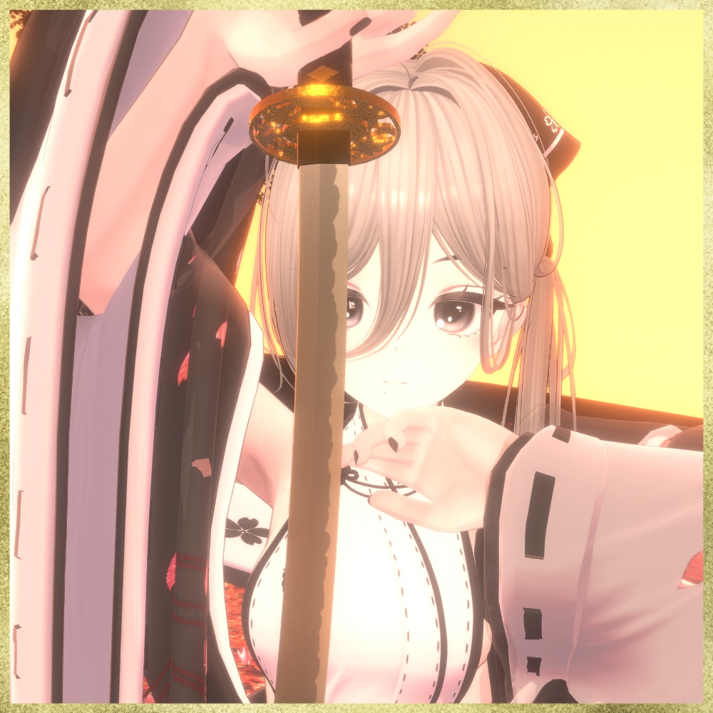 【VRChat想定】ギミック付き日本刀「煌紅」