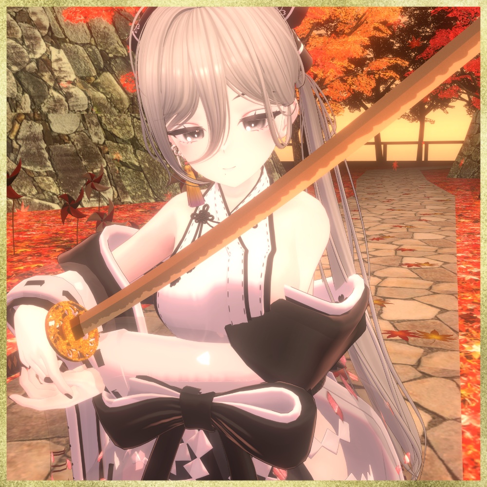 【VRChat想定】ギミック付き日本刀「煌紅」