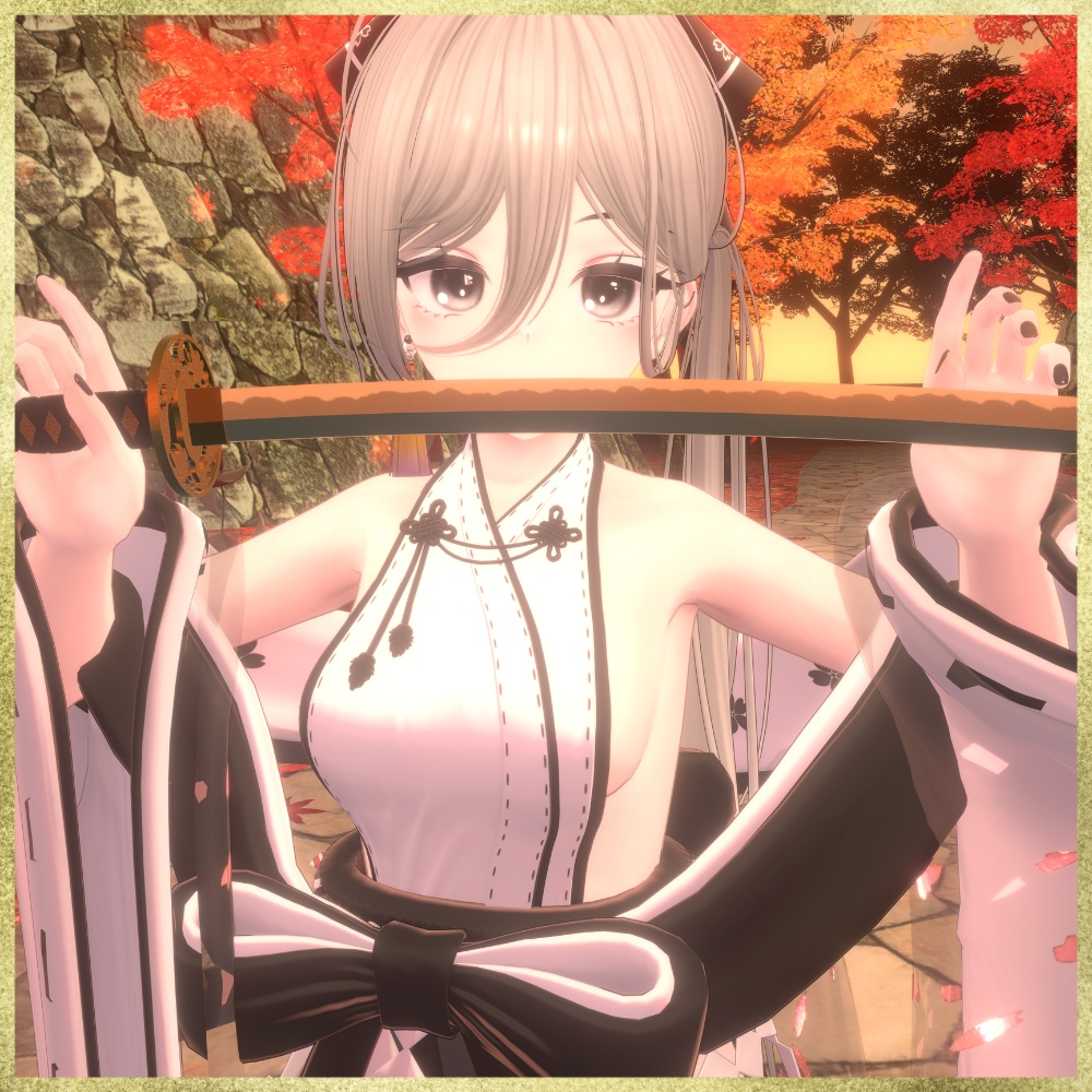 【VRChat想定】ギミック付き日本刀「煌紅」