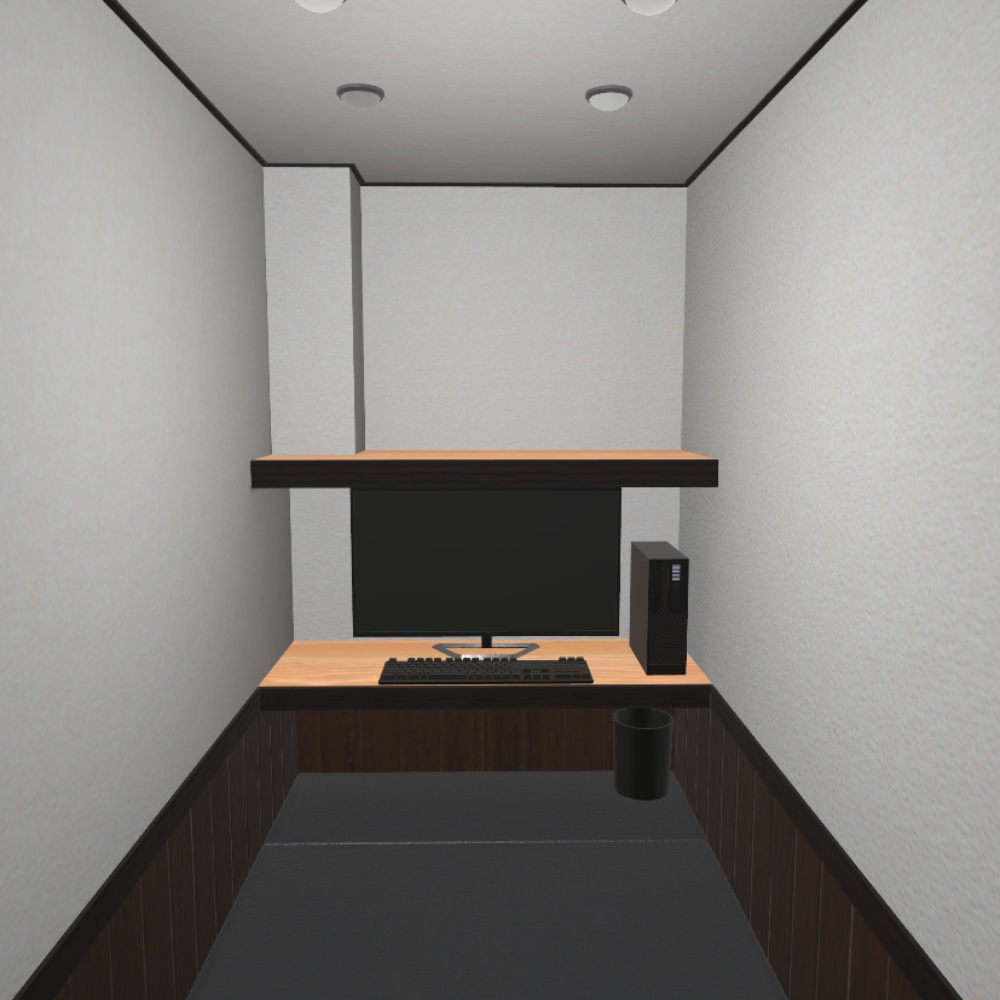 ✨️発売記念セール中✨️【VRChat想定】ネットカフェの個室 / Internet cafe private room