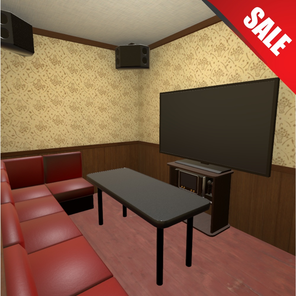 ✨️発売記念セール✨️【VRChat想定】レトロなカラオケルーム / Retro-Karaoke Room
