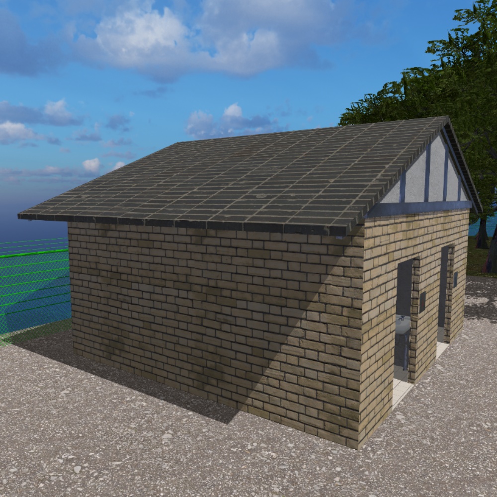 ✨️発売セール中✨️【3Dモデル】古い公衆トイレ / Old Public Toilet