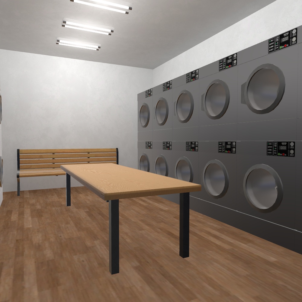 ✨️発売記念セール中✨️【VRChat想定】コインランドリー / Laundrette