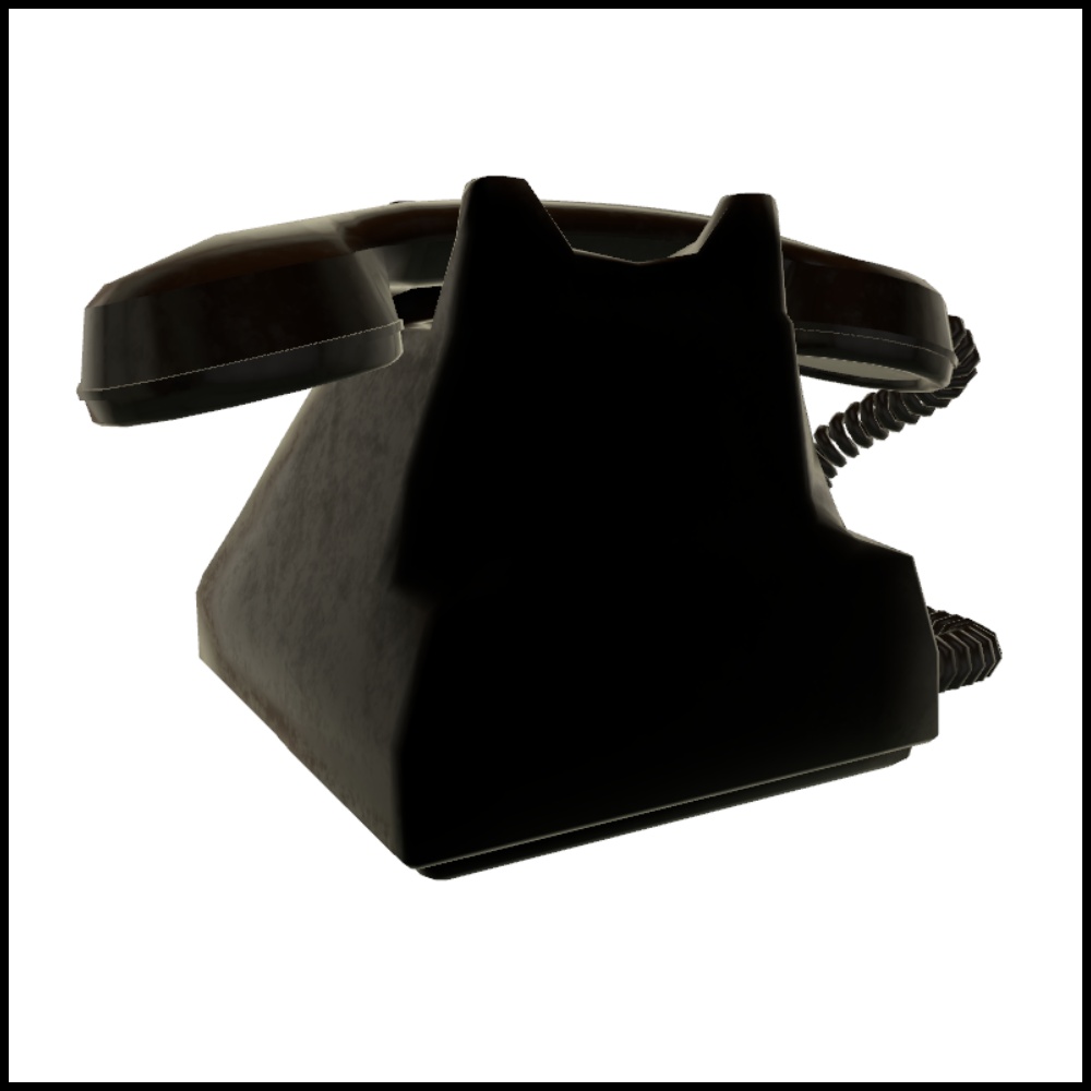 ✨️セール中✨️【3Dモデル】黒電話 / Black telephone
