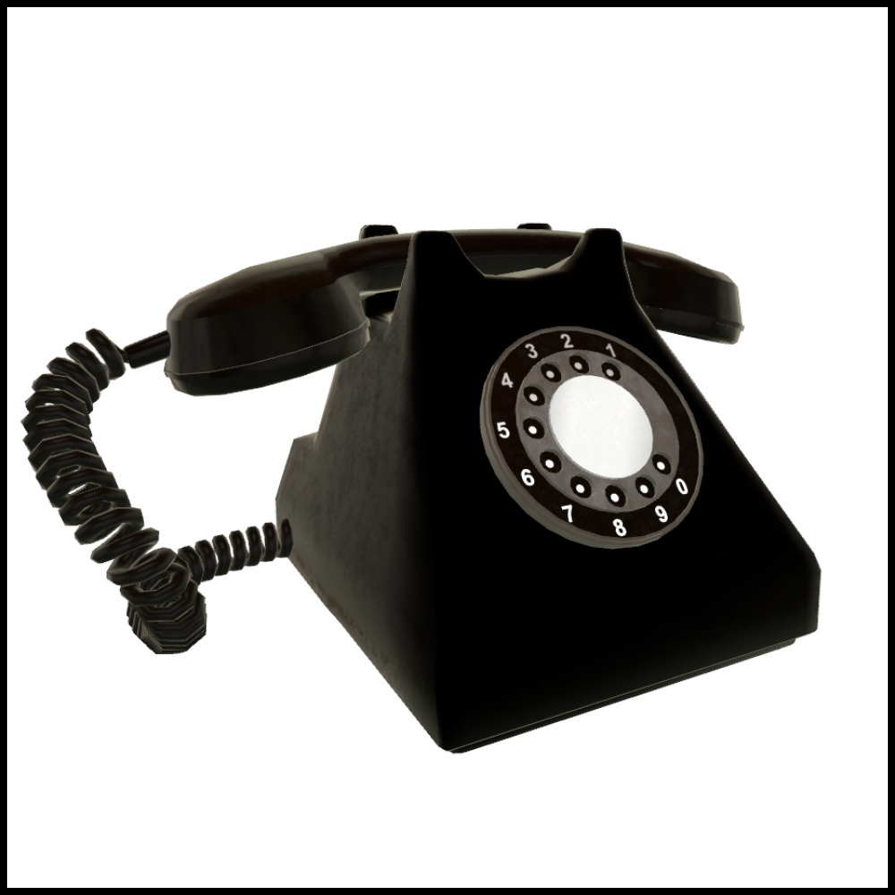 ✨️セール中✨️【3Dモデル】黒電話 / Black telephone