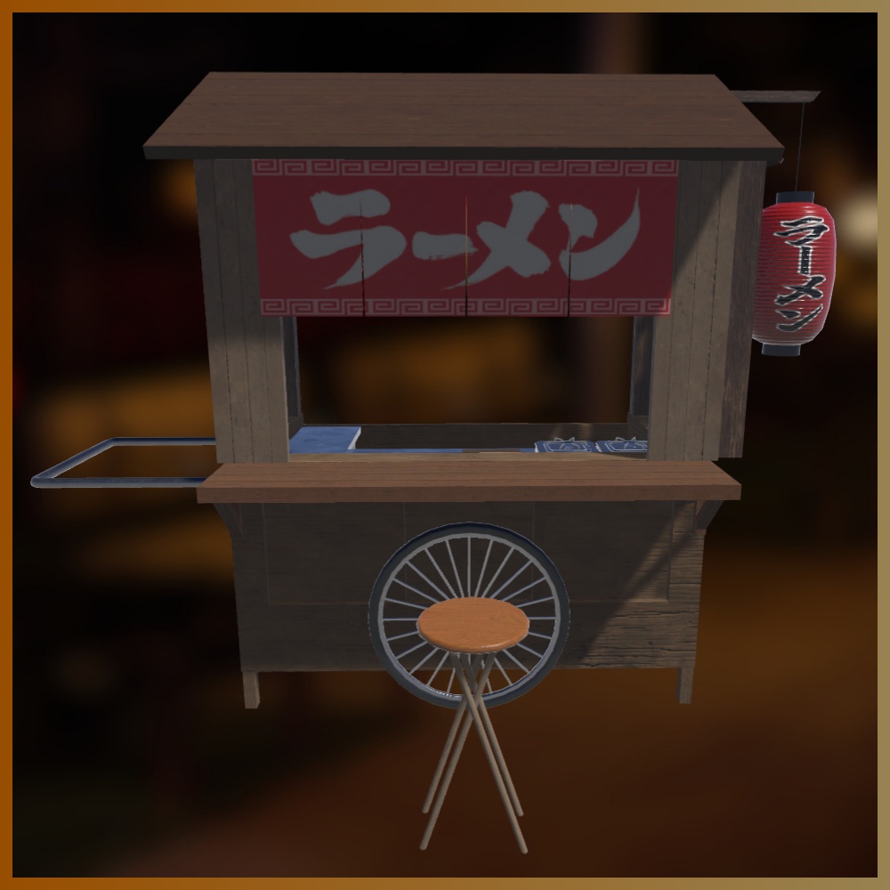 ラーメン屋台 / Ramen stall【3Dモデル】