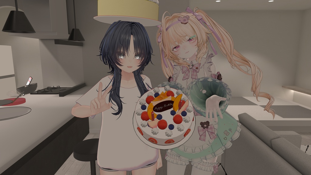 ✨️発売セール中✨️【VRChat向け】作って食べれる!ケーキ屋さんギミック / Cake shop gimmick