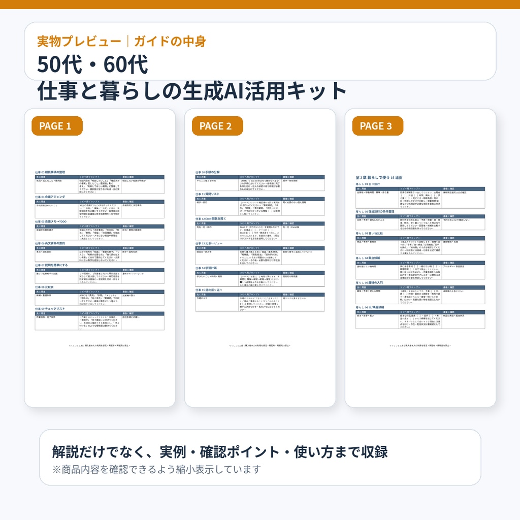 50代・60代 仕事と暮らしの生成AI活用キット
