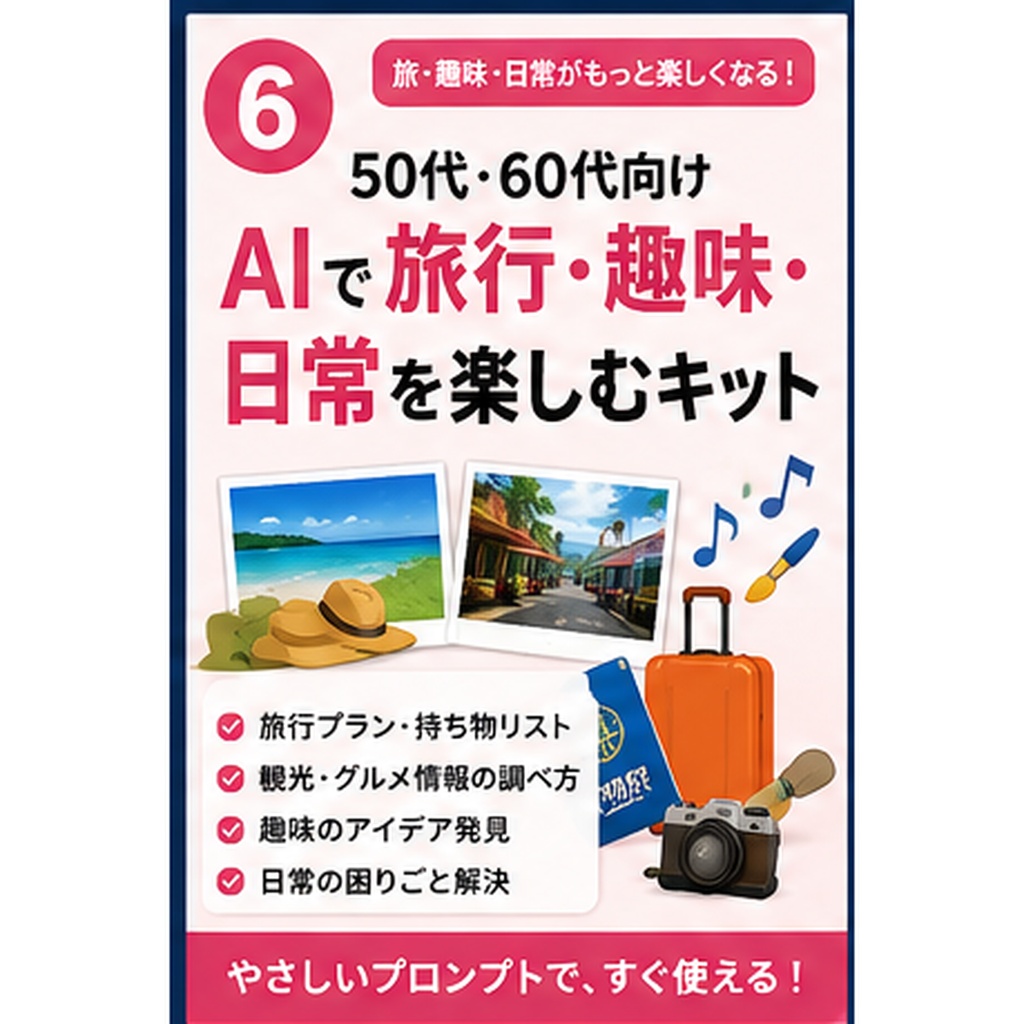 50代・60代向け AIで旅行・趣味・日常を楽しむキット