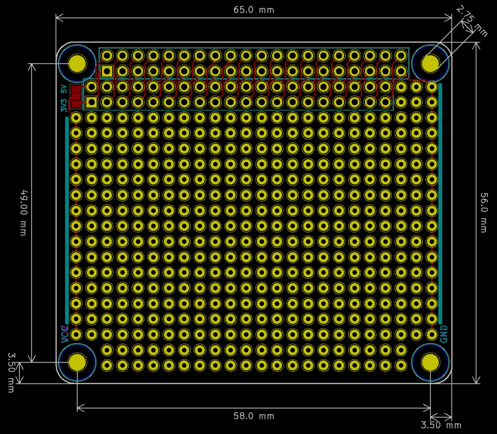 Raspberry Pi 1/2/3/4用 ユニバーサル基板 3枚セット - オリジナルJ