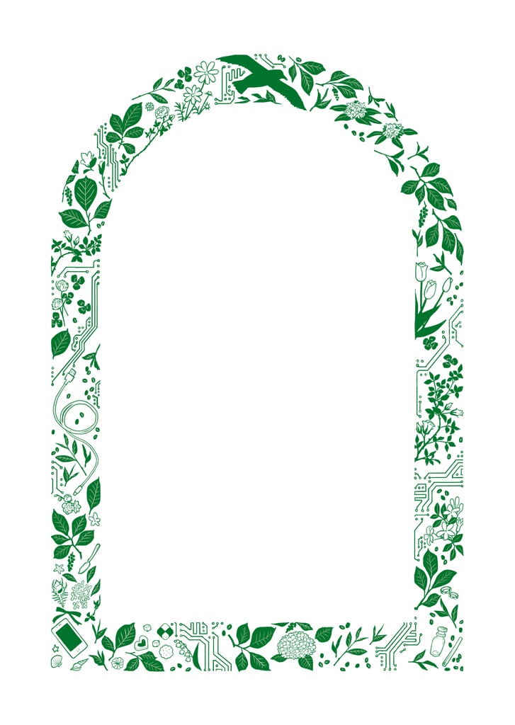 装画エコバッグ(緑)