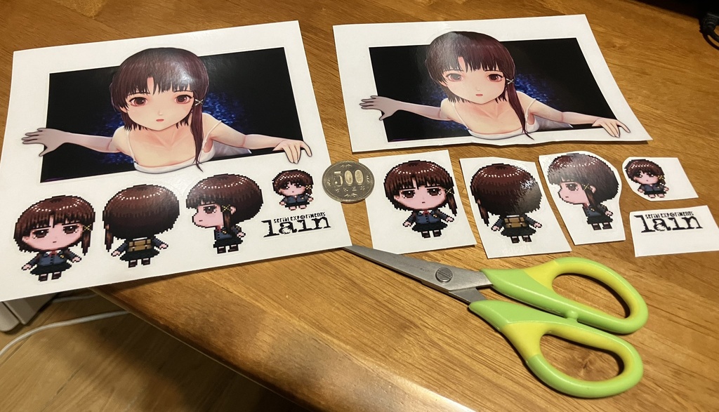 【シール】serial experiments lain 覗き屋レイン・Pixel玲音
