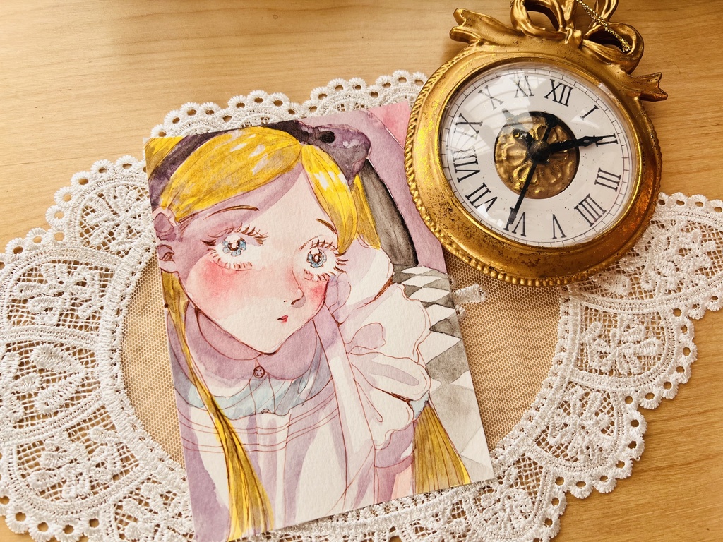 どなたかいるの？【額縁付き・アナログ原画】