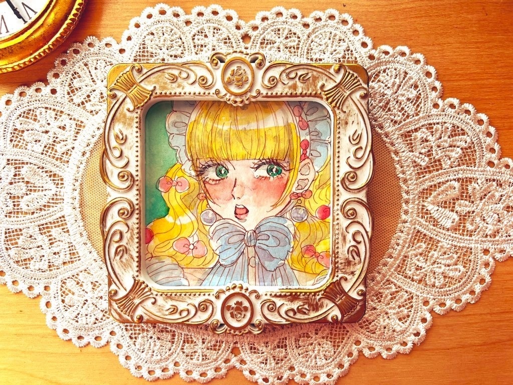 ねえ、聞いて！【額縁付き・アナログ原画】