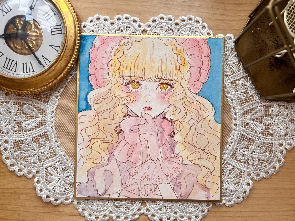 Secret【アナログ水彩・原画色紙】