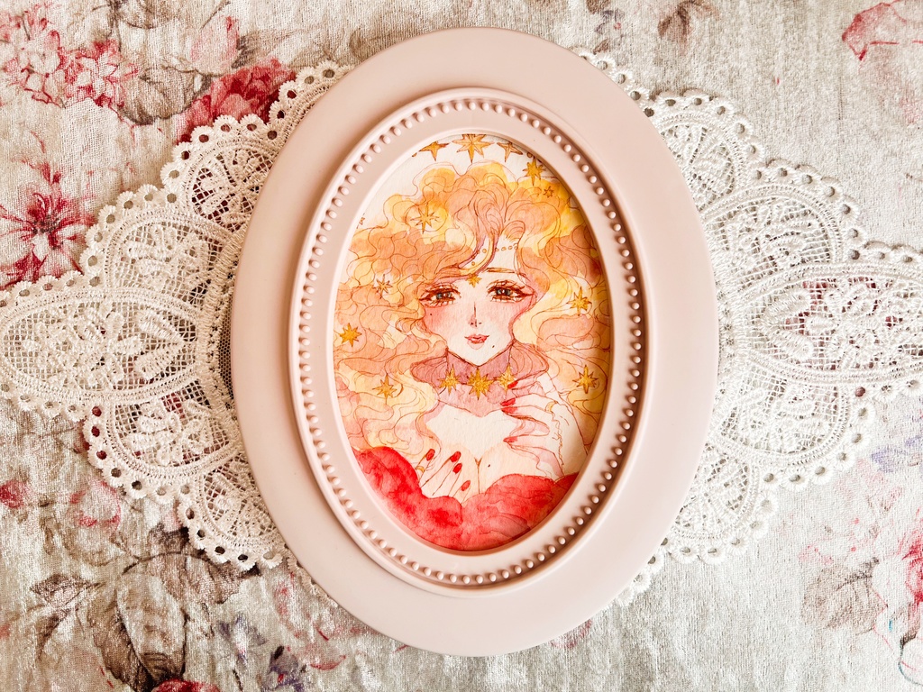 わたしの女神様【額縁付き・アナログ原画】