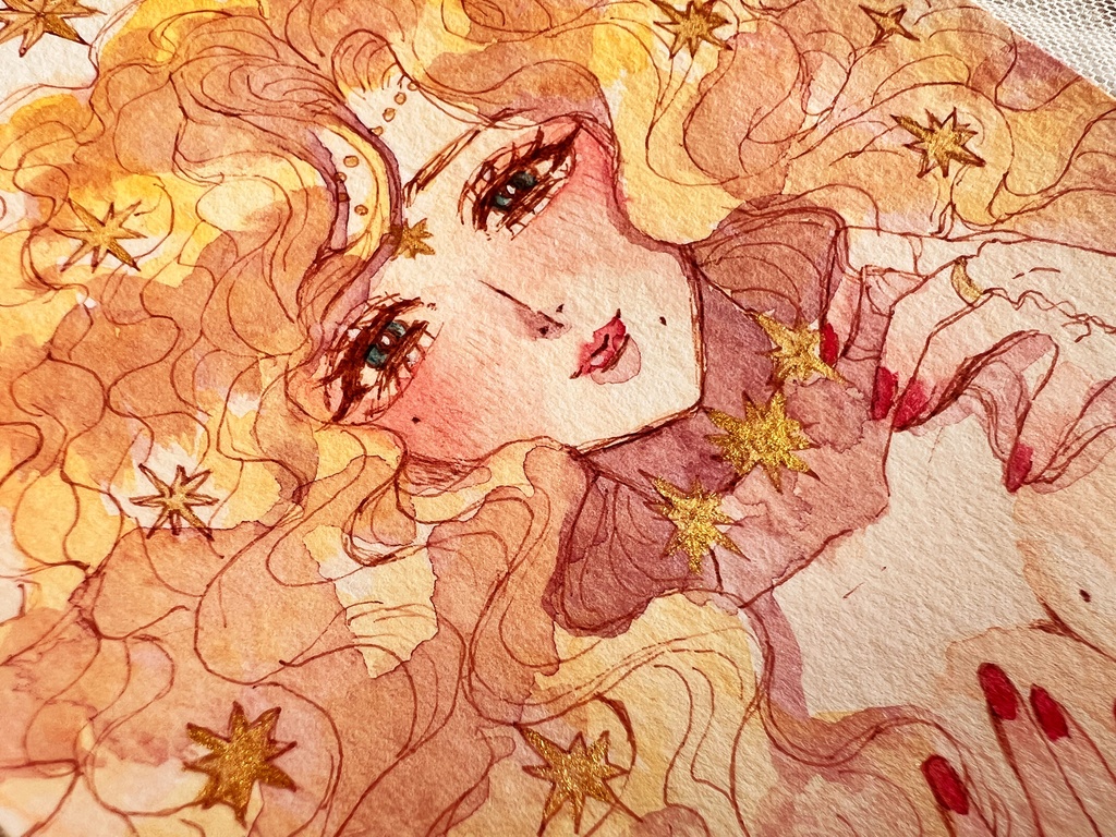 わたしの女神様【額縁付き・アナログ原画】