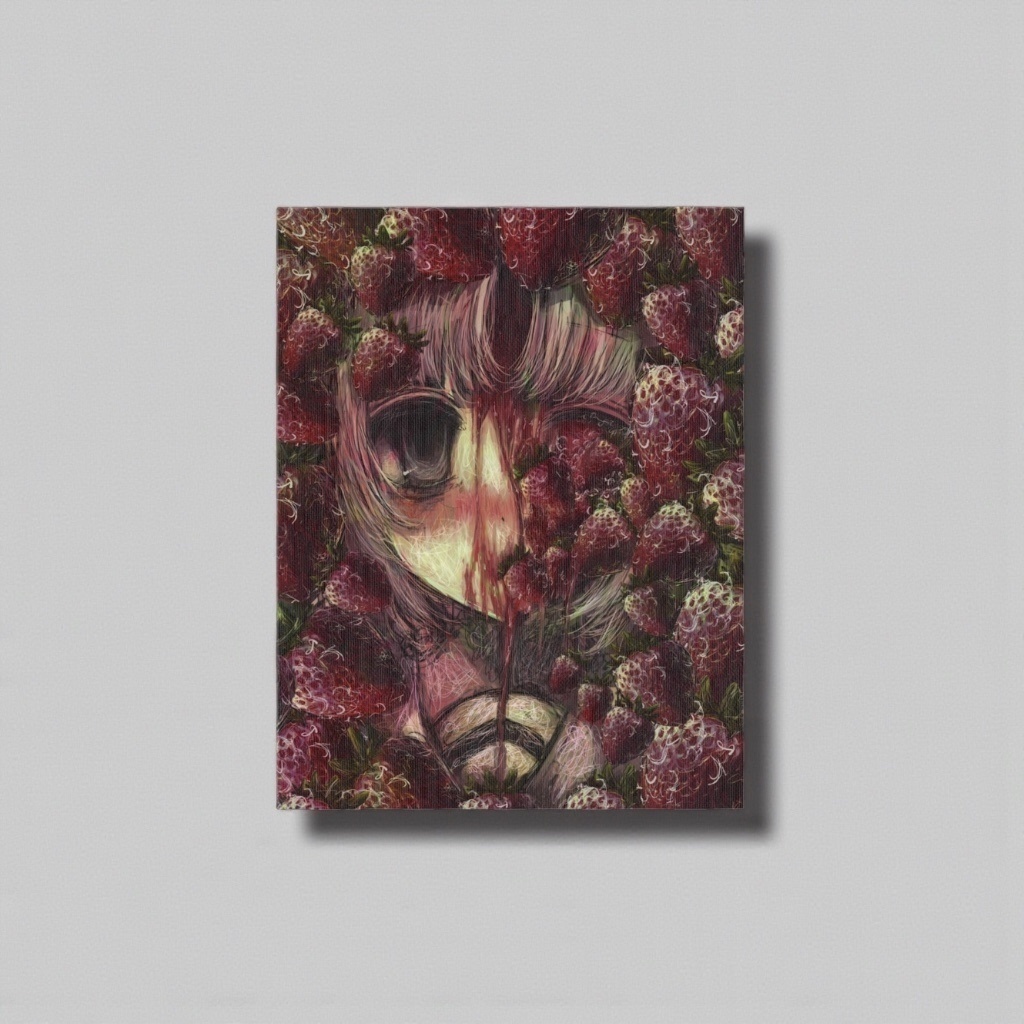 【佐藤腐敗】赤い胎動 F6キャンバス