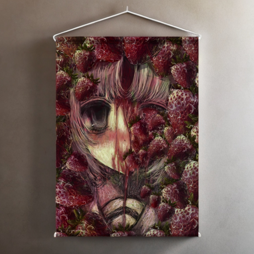 【佐藤腐敗】赤い胎動　タペストリー