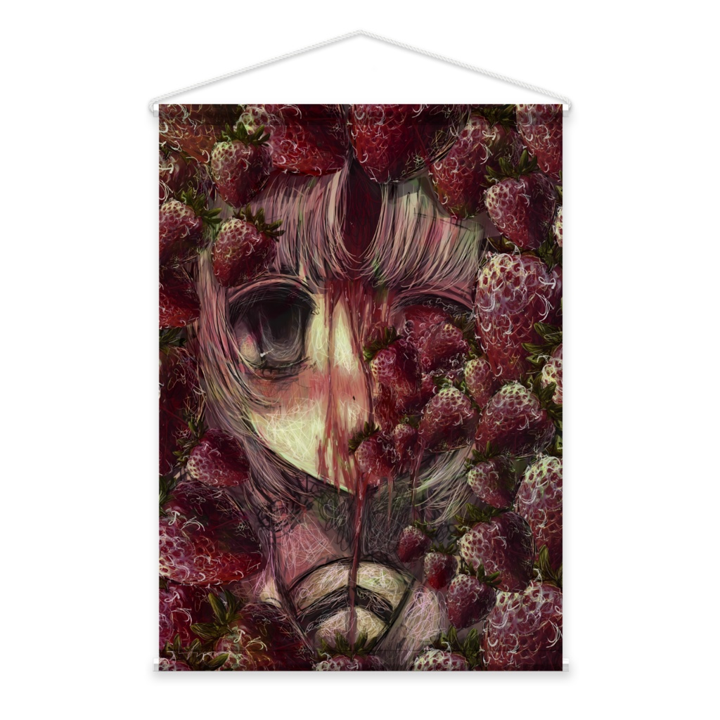 【佐藤腐敗】赤い胎動 タペストリー