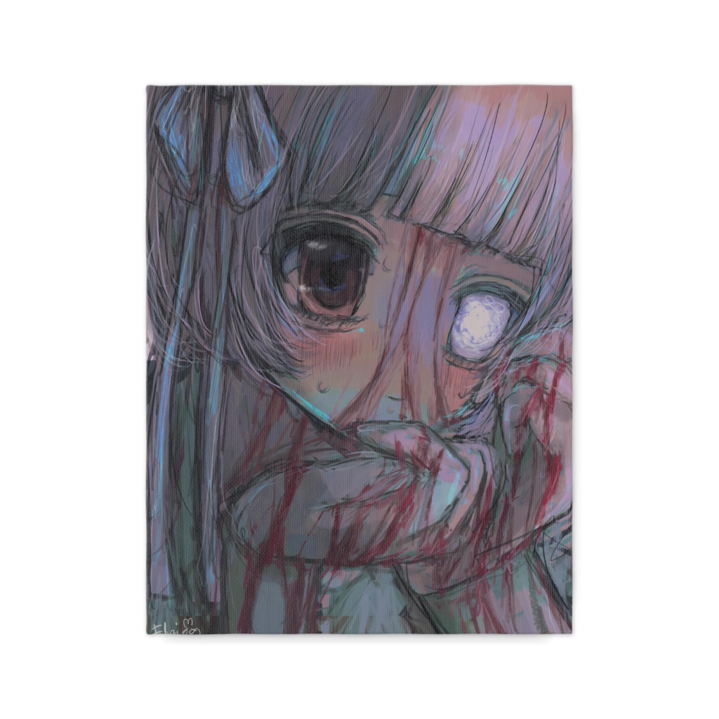 欠けた少女 F6キャンバス