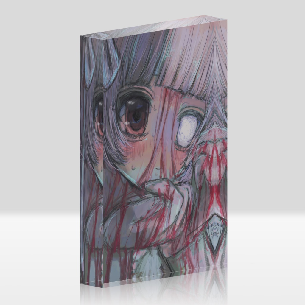 欠けた少女 アクリルブロック