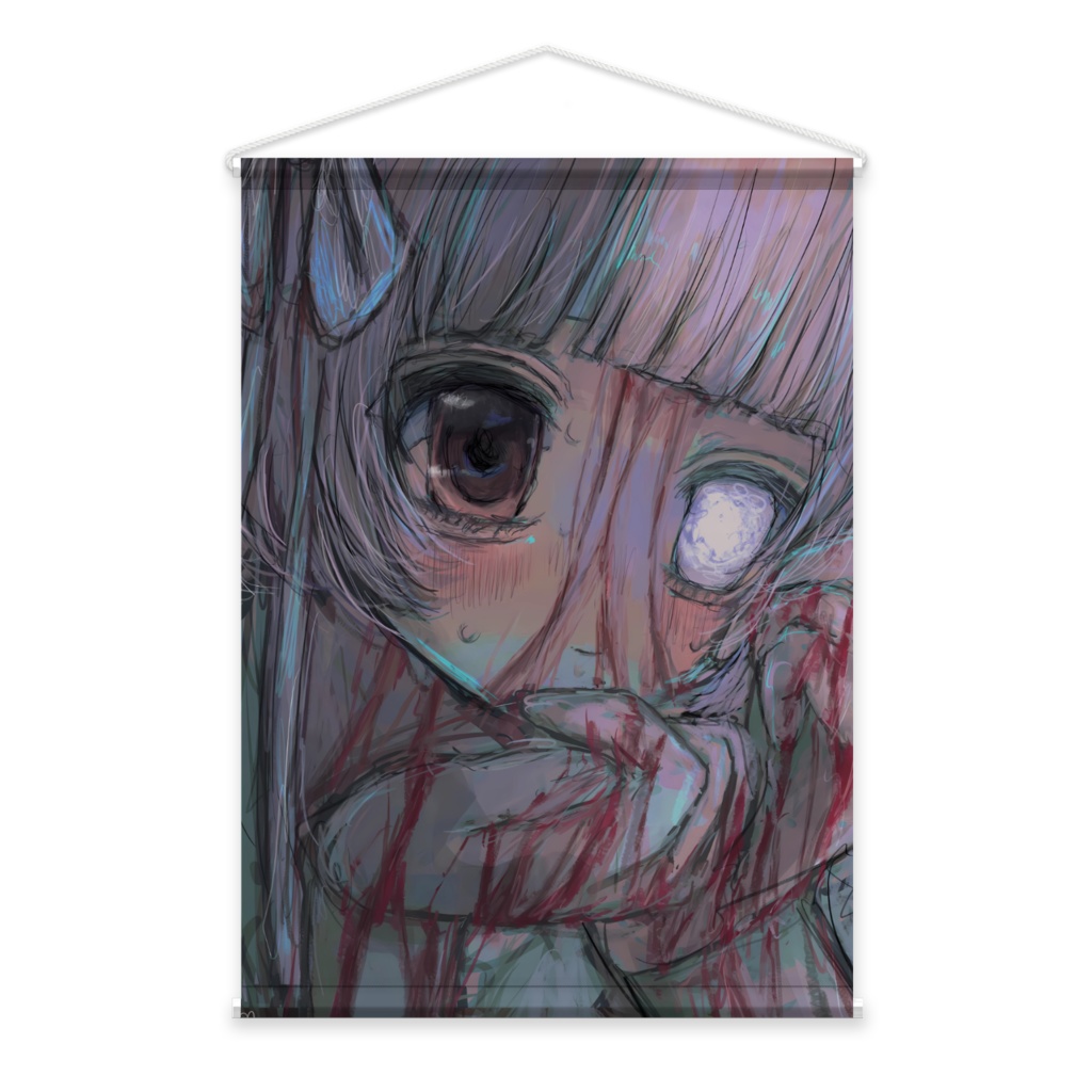 欠けた少女　タペストリー