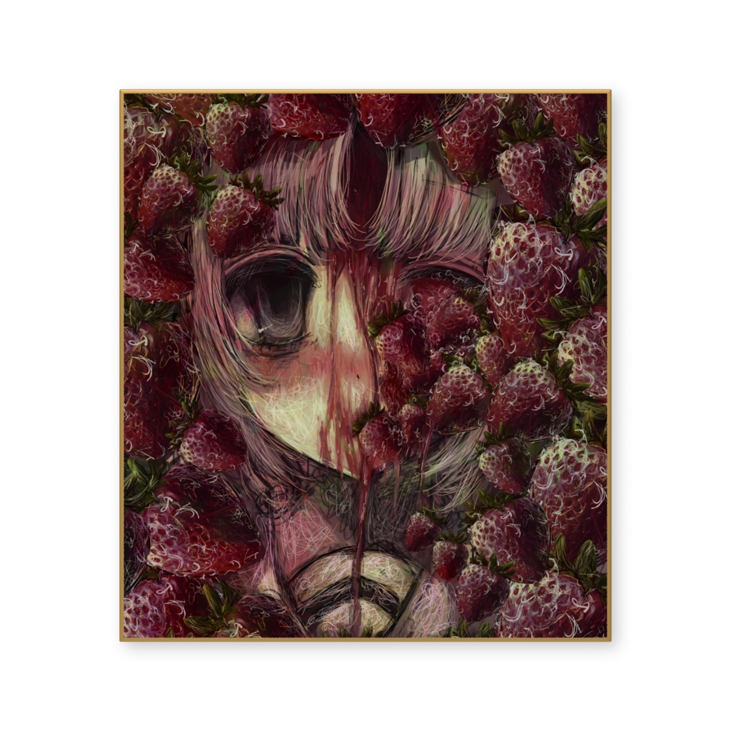 【佐藤腐敗】赤い胎動 複製色紙