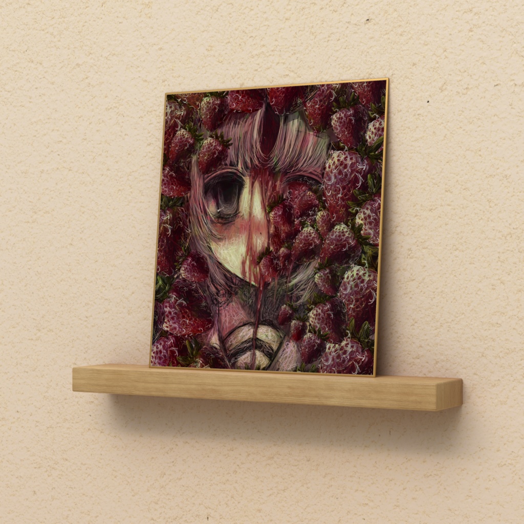 【佐藤腐敗】赤い胎動 複製色紙