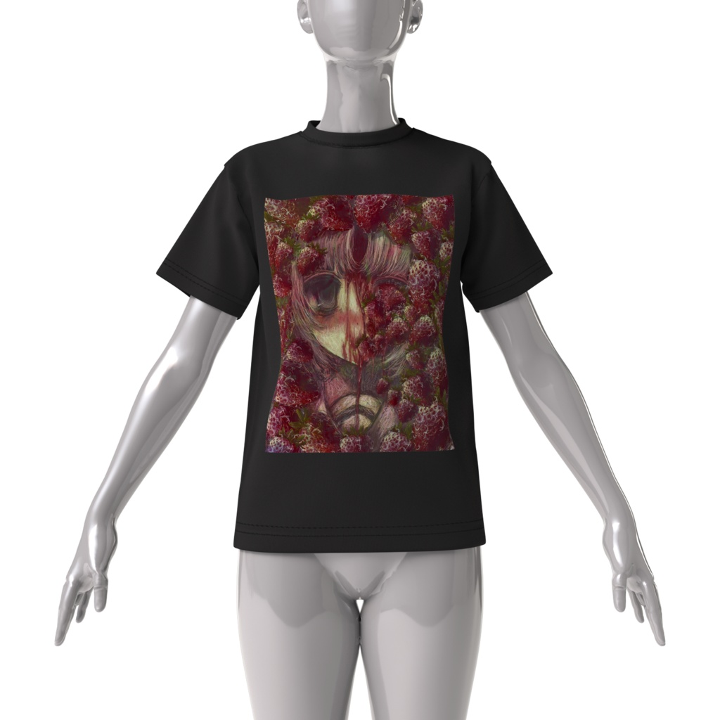 【佐藤腐敗】赤い胎動 Tシャツ ブラック