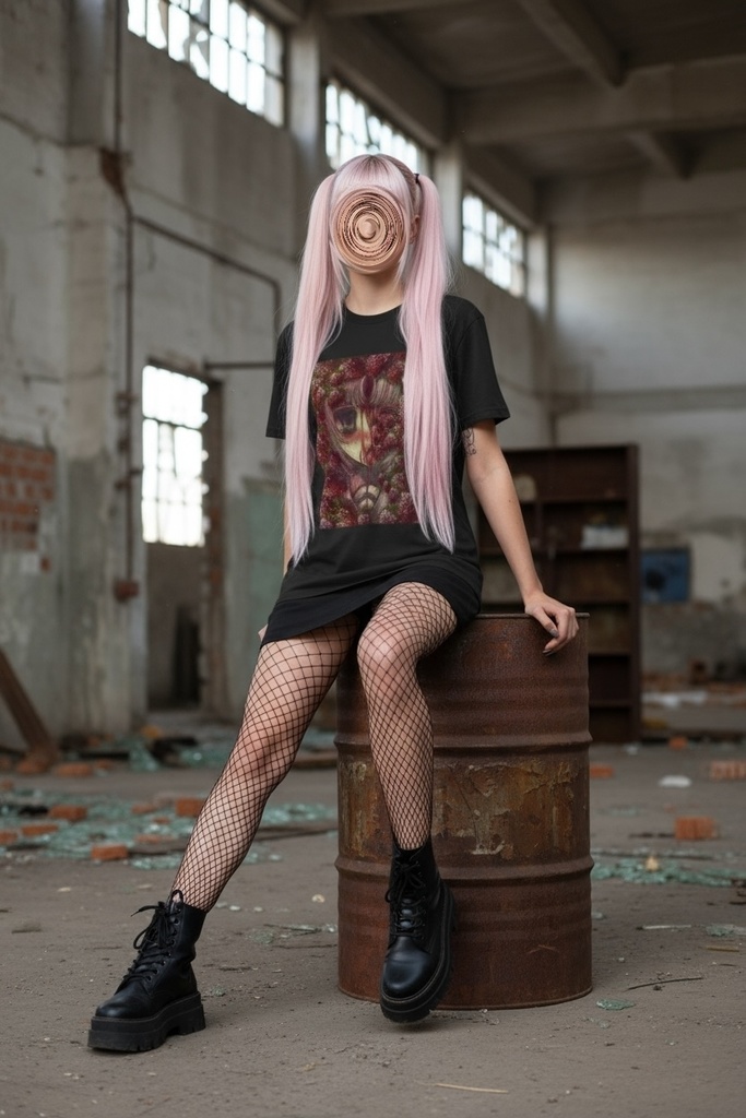 苺少女 Tシャツ ブラック