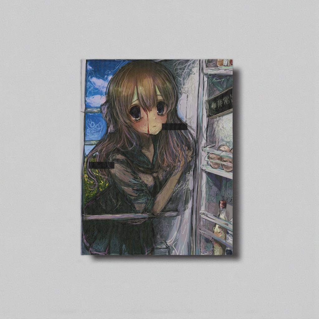 【佐藤腐敗】不安と冷気　F6 キャンバス