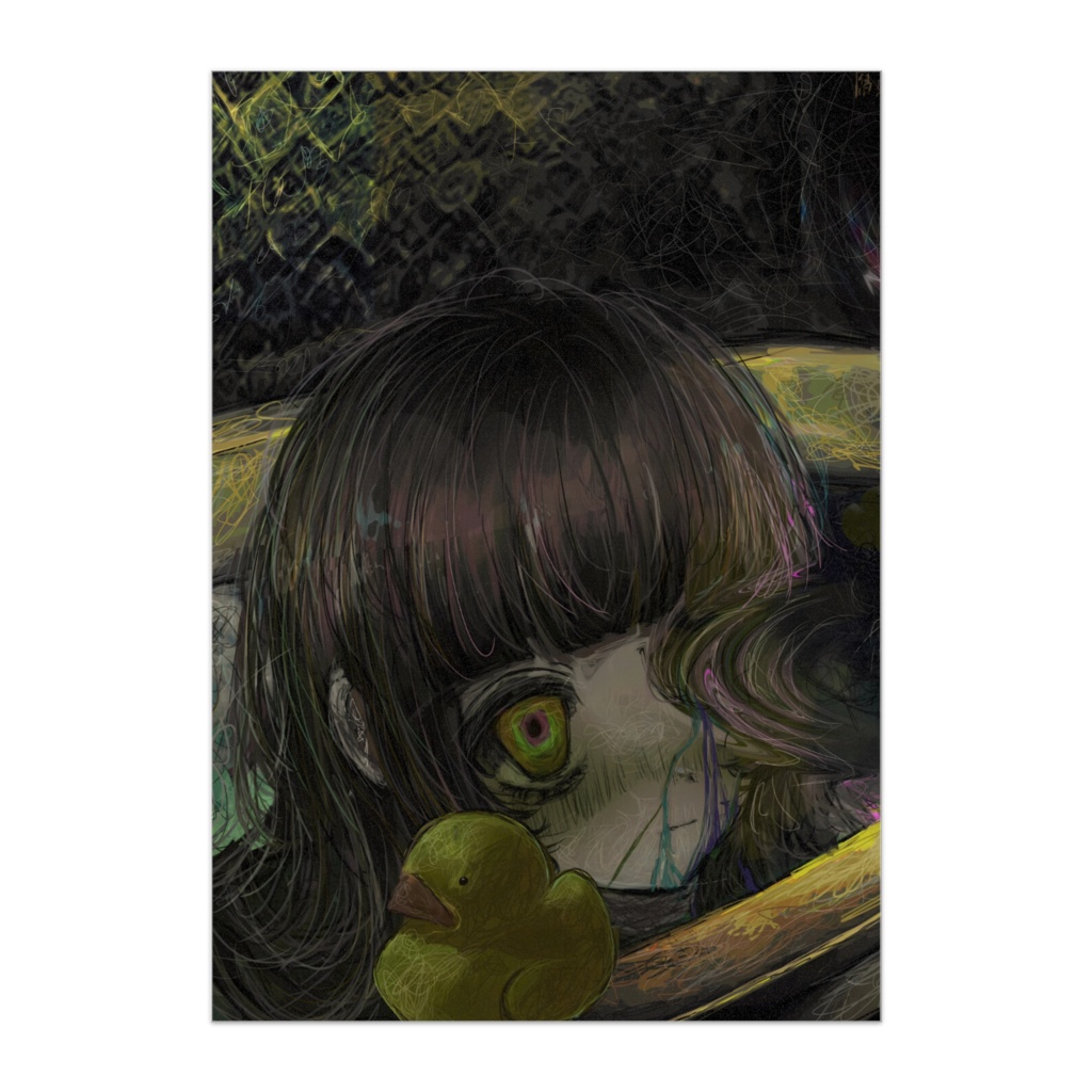 【佐藤腐敗】沈む羽音 アートパネル