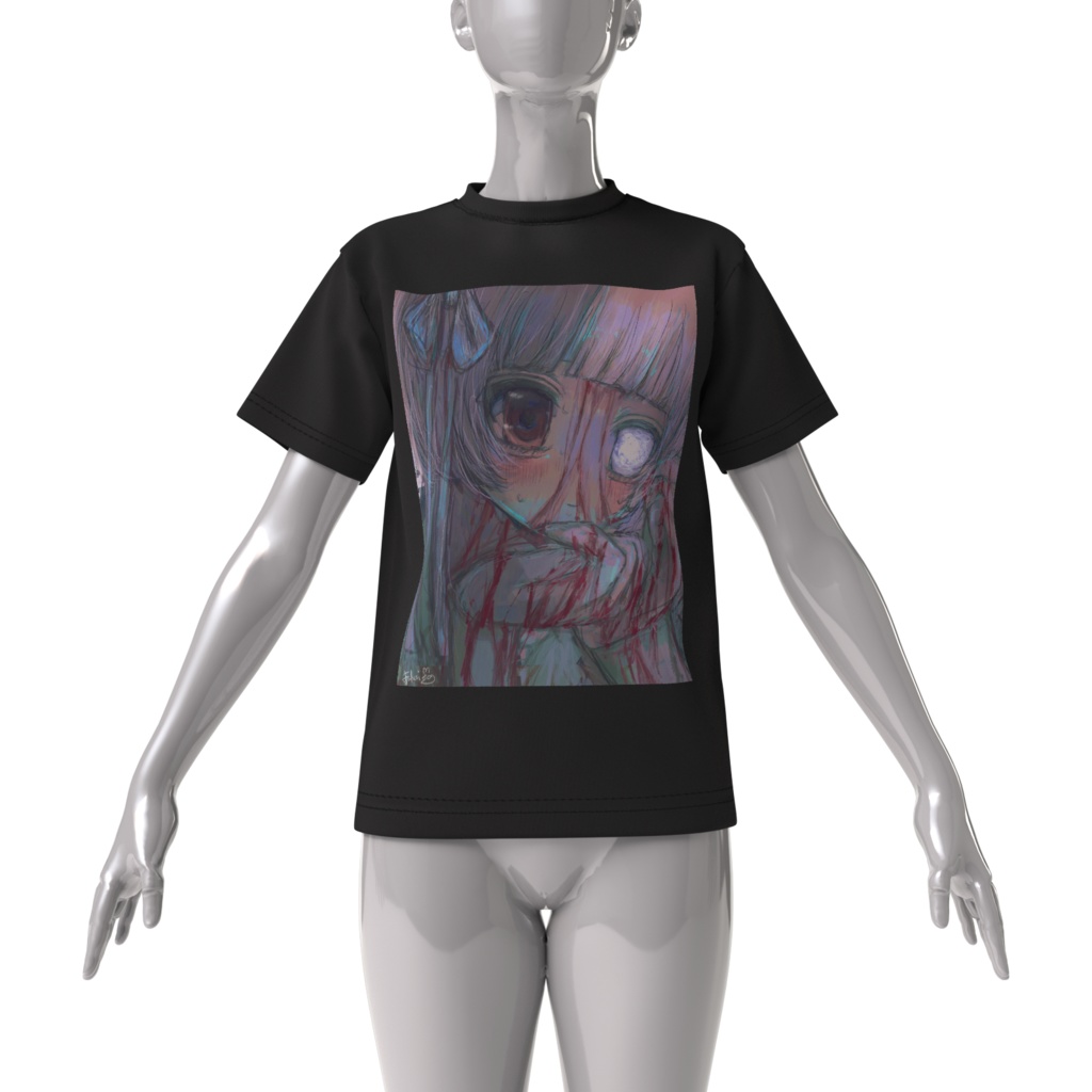 【佐藤腐敗】失明の夢 Tシャツブラック