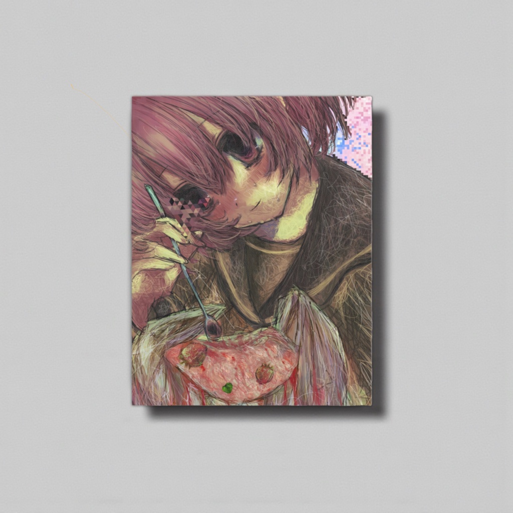 [佐藤腐敗]　少女解体図　F６キャンバス