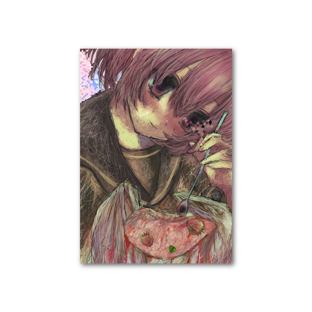 【佐藤腐敗手書き印刷文字】少女解体図 カード