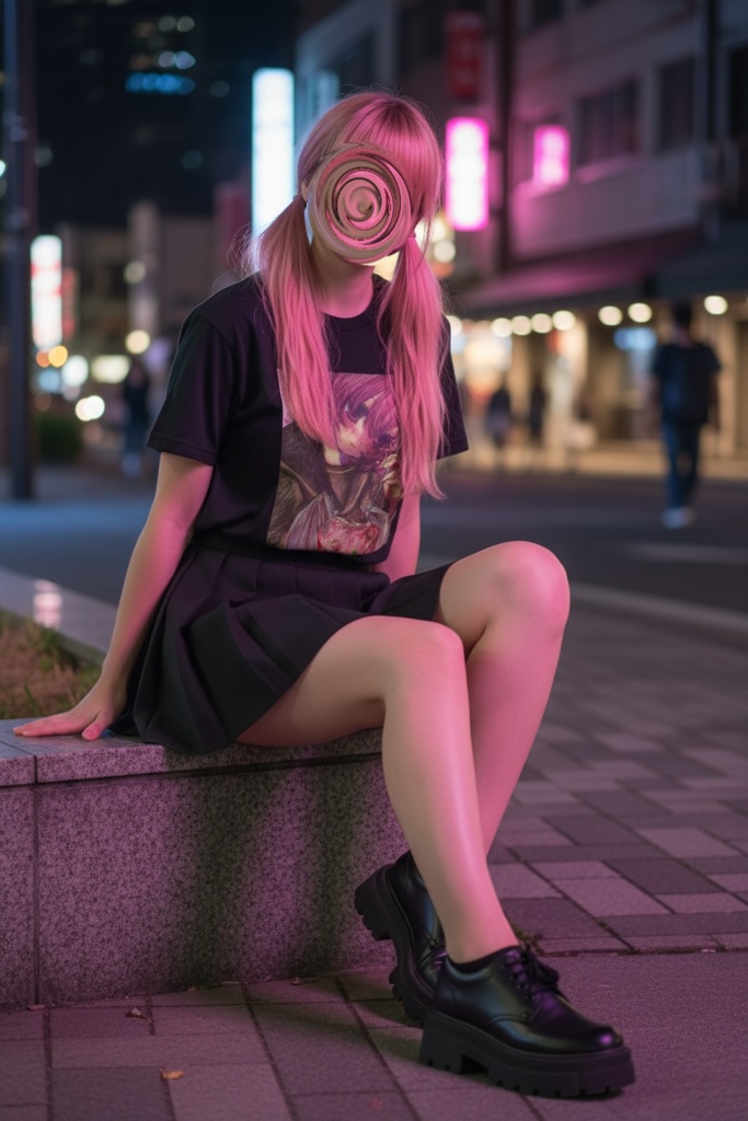 【佐藤腐敗】少女解体図 Tシャツブラック