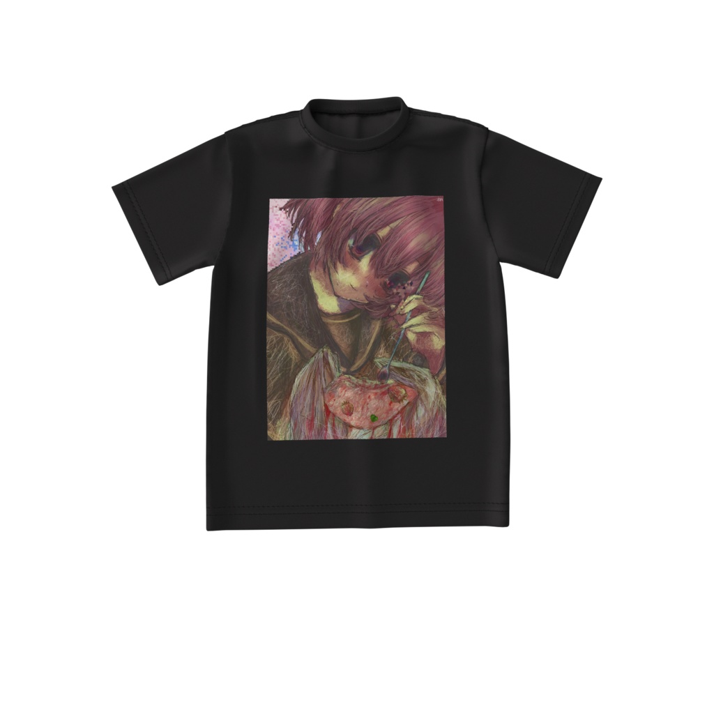 【佐藤腐敗】少女解体図 Tシャツブラック