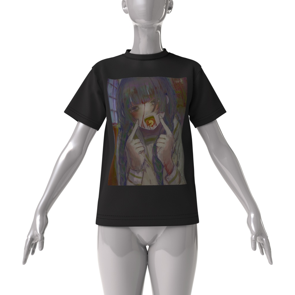 【佐藤腐敗】壊死する幸福 Tシャツ ブラック