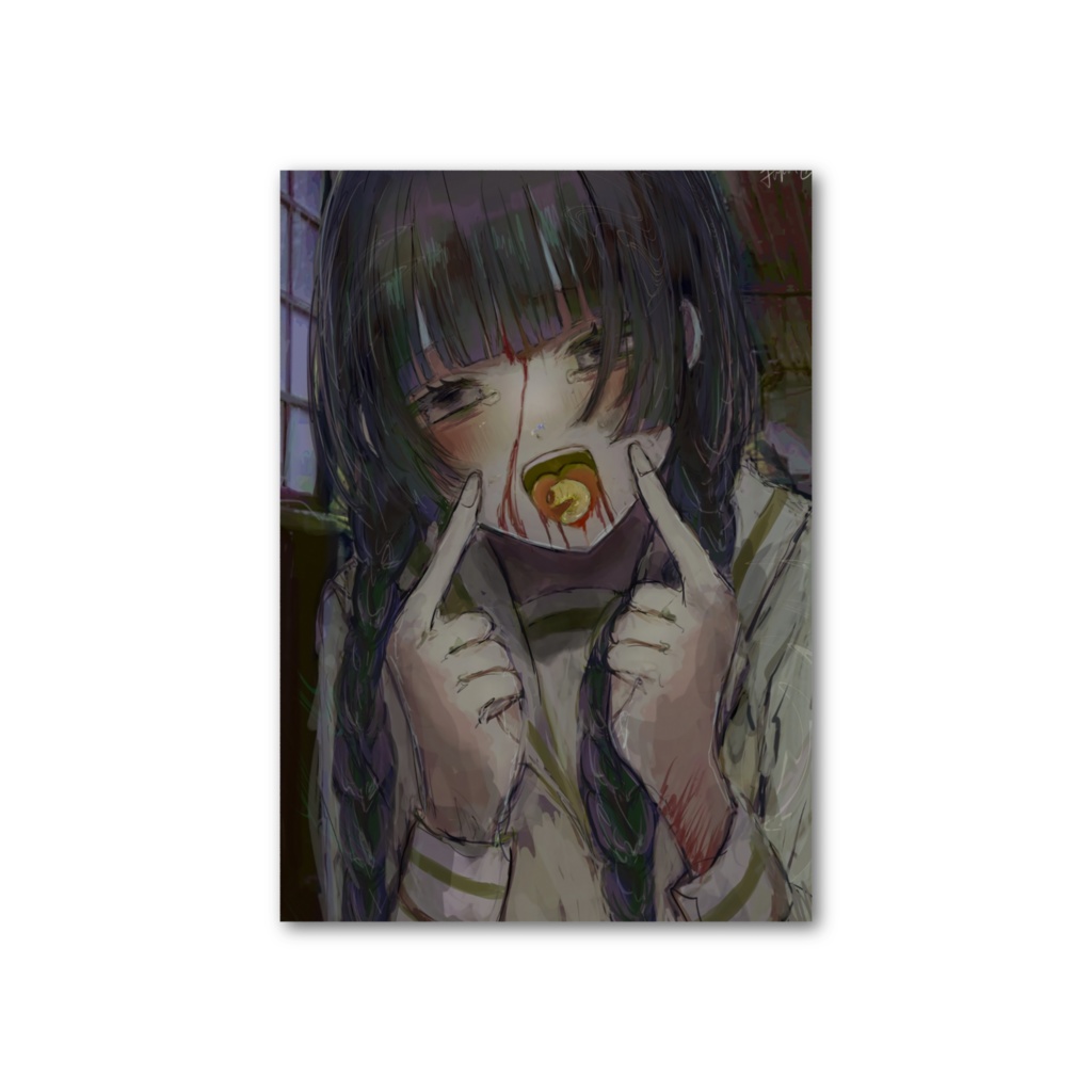 【佐藤腐敗手書き印刷文字】少女解体図 カード