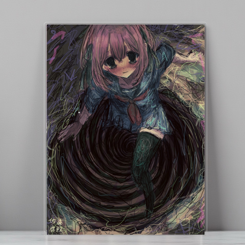 【佐藤腐敗】沈む少女の渦 ステッカー