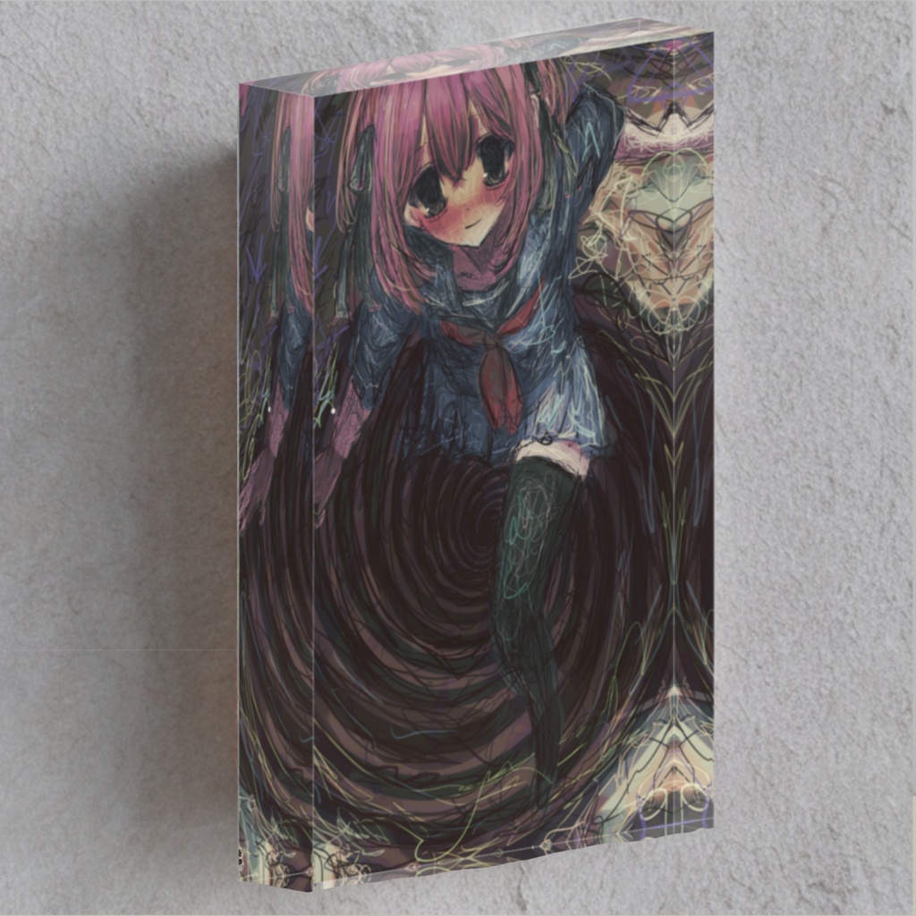 【佐藤腐敗】沈む少女の渦 アクリルブロック