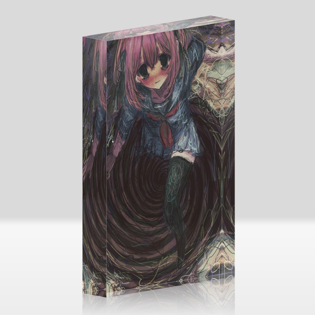 【佐藤腐敗】沈む少女の渦 アクリルブロック