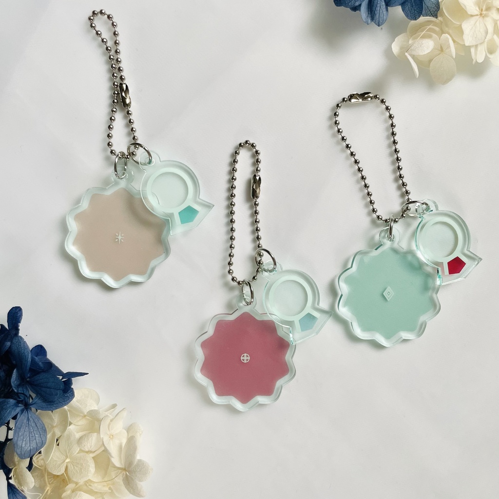 aknkお花×しつじアクリルキーホルダー