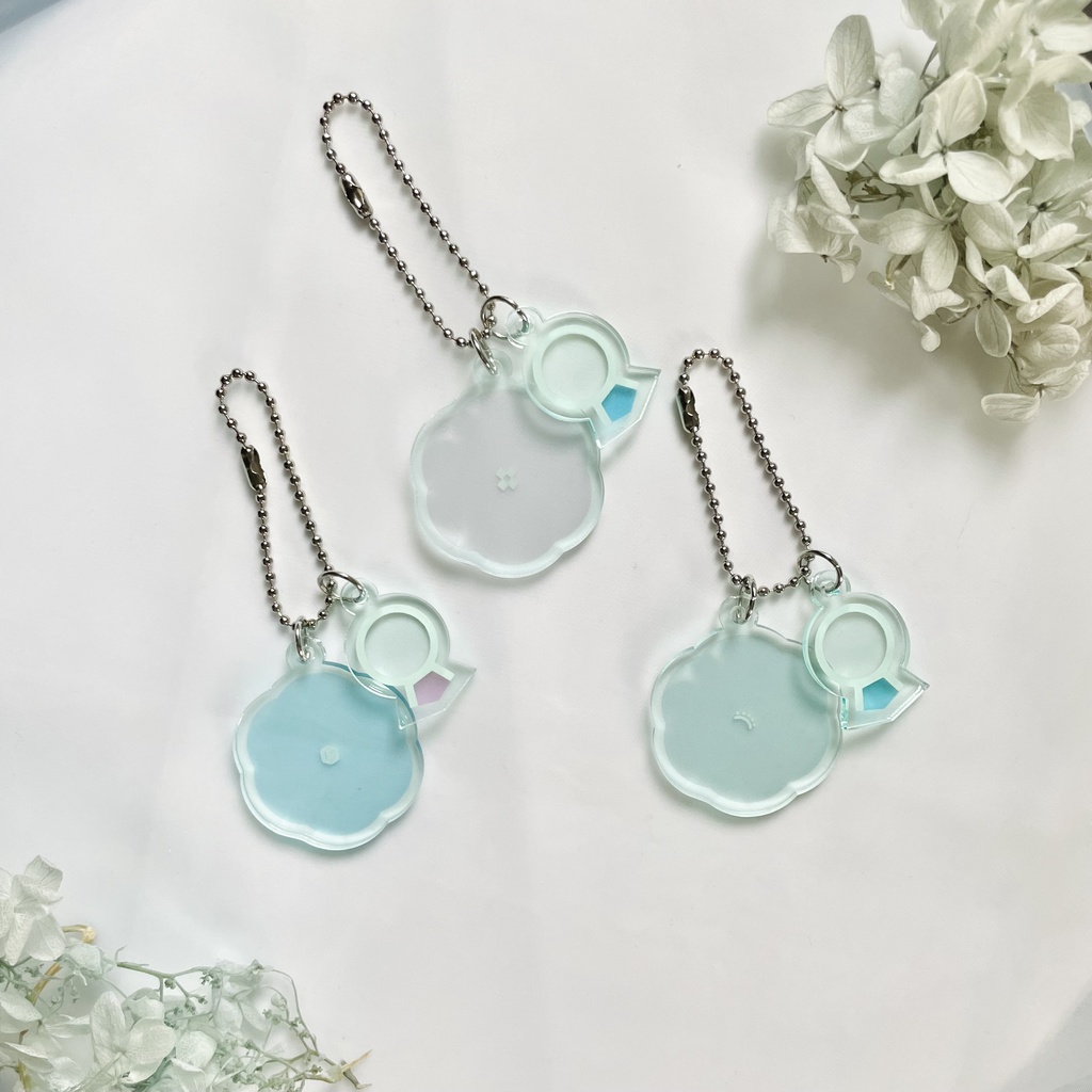 aknkお花×しつじアクリルキーホルダー