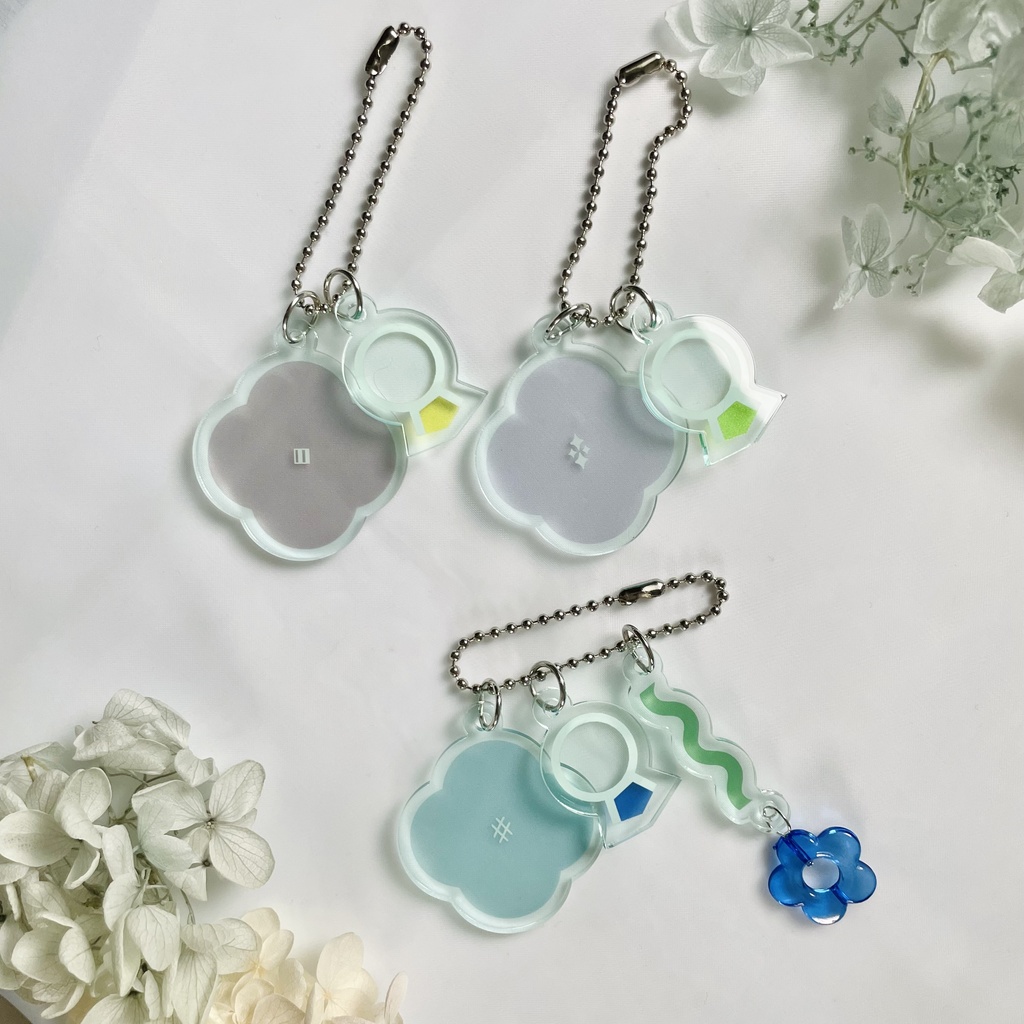 aknkお花×しつじアクリルキーホルダー