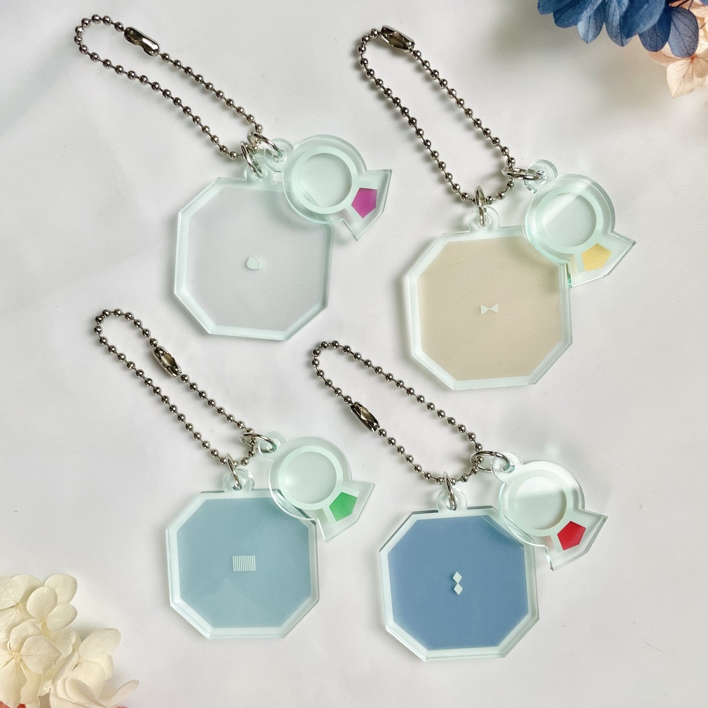 aknkお花×しつじアクリルキーホルダー