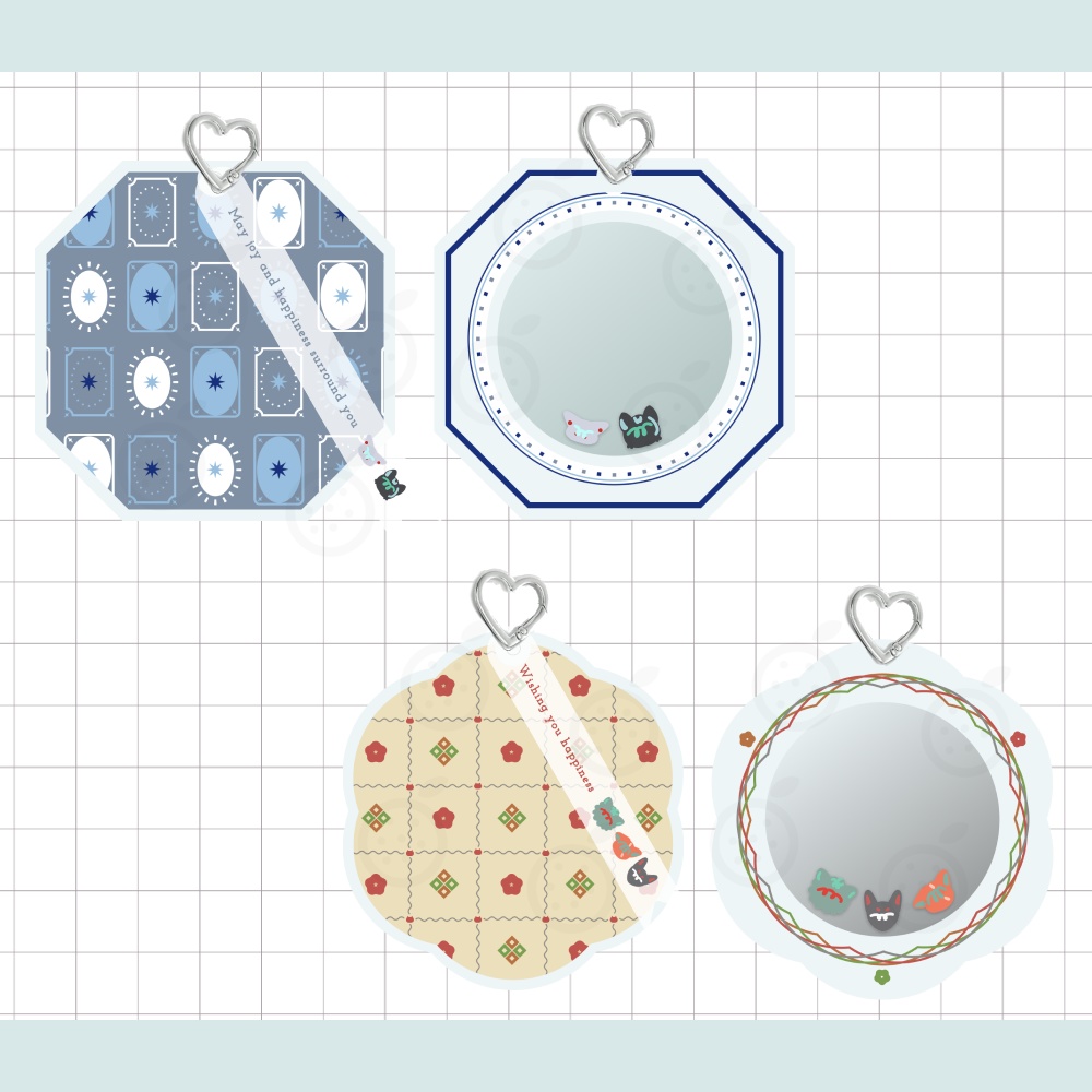 フロア別アクリルミラーキーホルダー