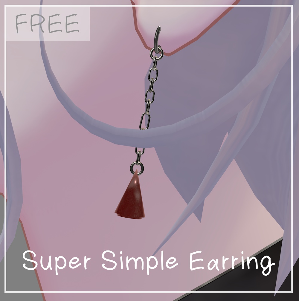 【FREE】SuperSimpleEarring【VRChat想定】